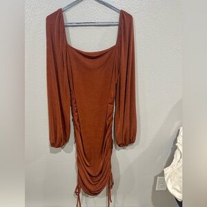 Elegant Rust body con  Dress